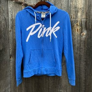 Soft blue PINK hoodie